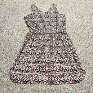 Kavu Ensenada Dress Sz L Outdoor Granola Patterned Casual Pockets Hiking Trail